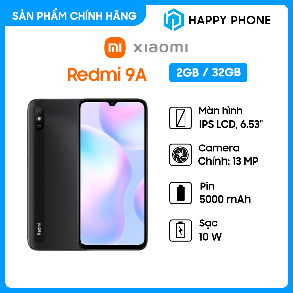 [Trả Góp 0%] Điện thoại Xiaomi Redmi 9A (2GB/32GB) - Hàng Chính Hãng, Mới 100%, Nguyên Seal | Bảo hành 18 tháng