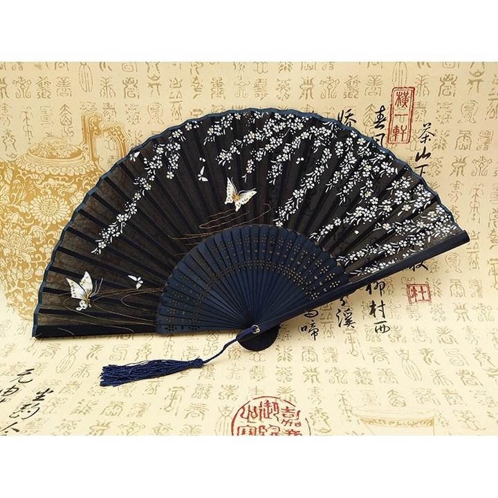 Quạt cổ trang dây tuyến đồ cổ trang trung quốc cổ phong cổ đại Quạt xếp cầm tay phong cách Trung Quốc