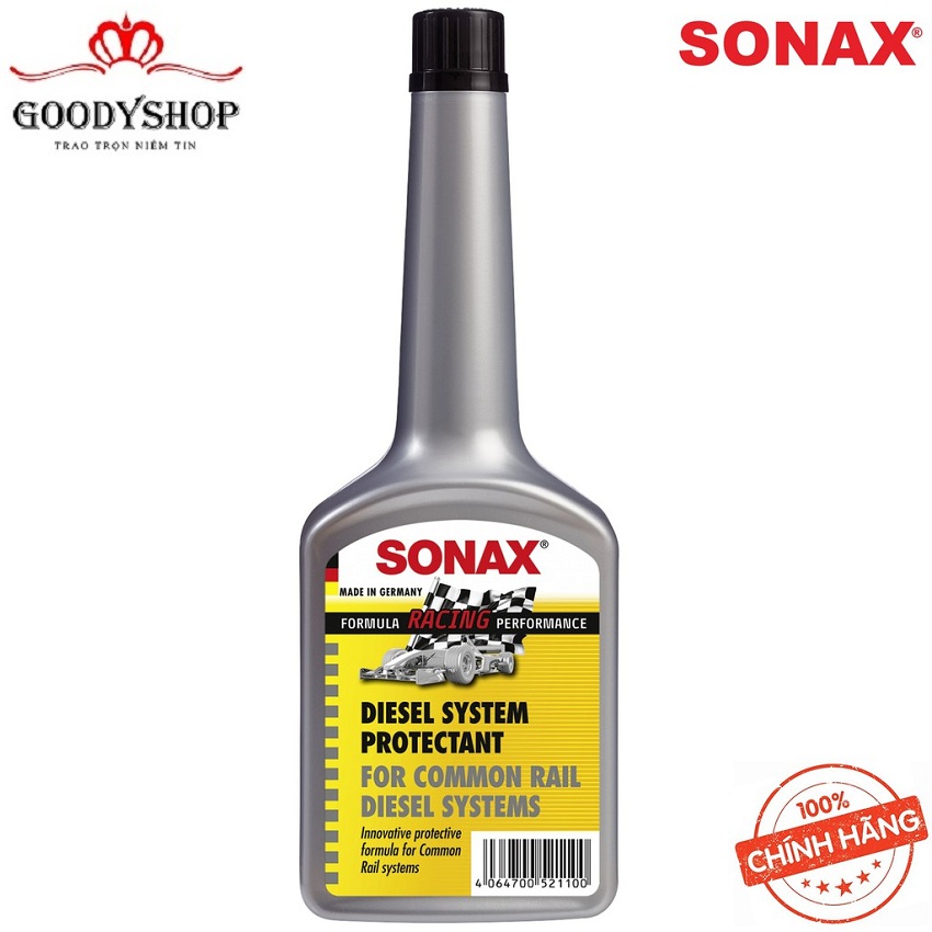 Phụ gia bảo vệ hệ thống diesel sonax common rail diesel system cleaner 521100 250ml goodyshop
