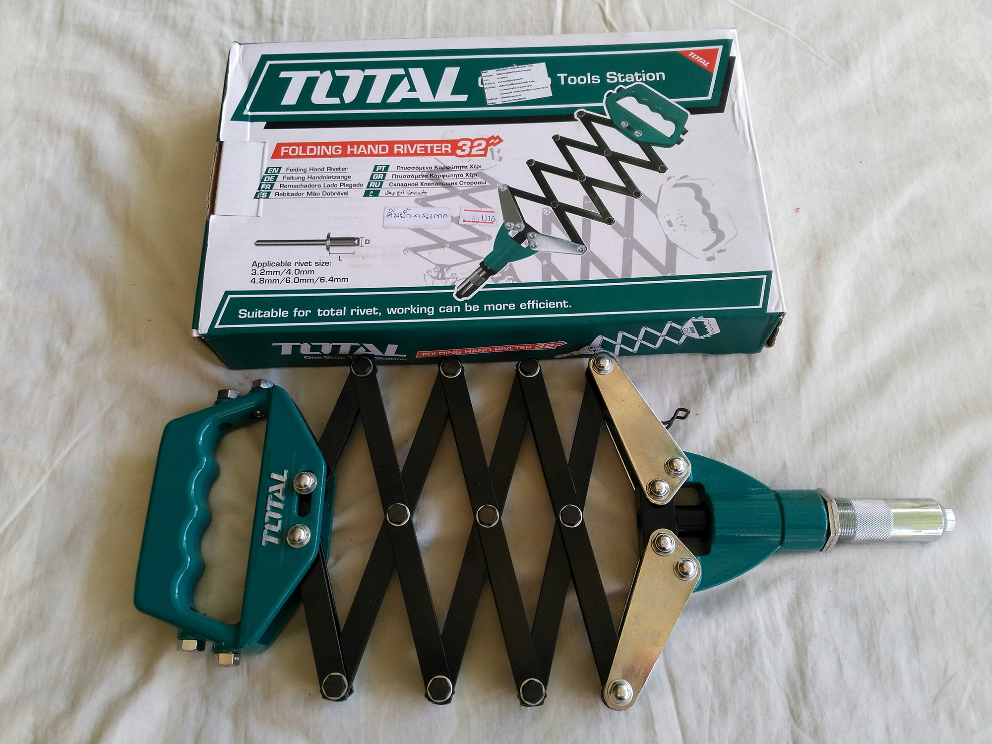 Kìm rút riveter chuyên nghiệp tay gấp Total THT32321