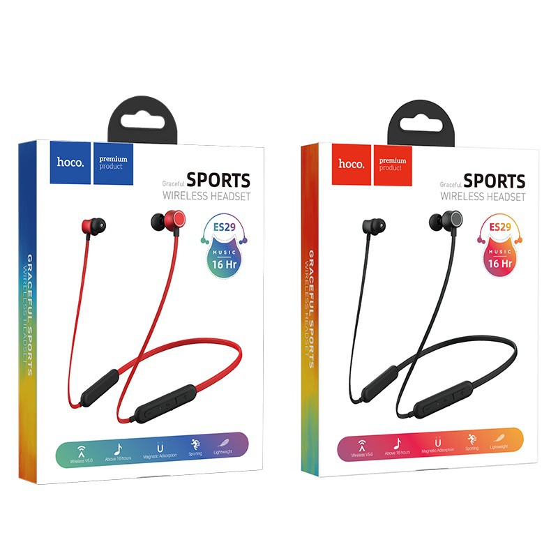 Tai nghe Bluetooth v5.0 đeo cổ HOCO ES29 Dành cho điện thoại iPhone iP Huawei Samsung Oppo Realme