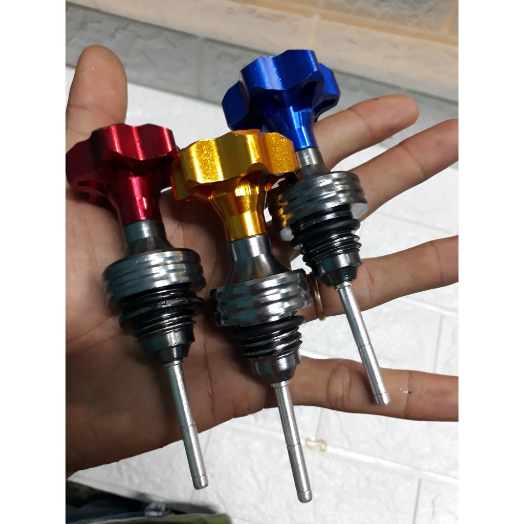 Ty thăm nhớt nhôm cnc - dùng cho nhiều loại xe máy