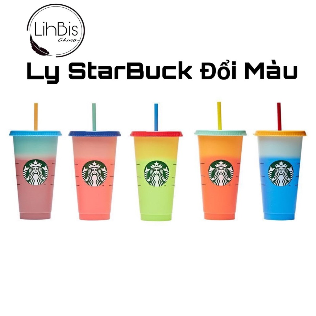 Ly uống nước, Cốc Uống Nước Starbuck Đổi Màu Theo Nhiệt Độ