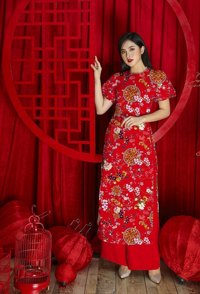 Áo dài cách tân tay bồng có size lớn kèm video - Áo dài cách tân có bigsize bán lẻ giá sỉ
