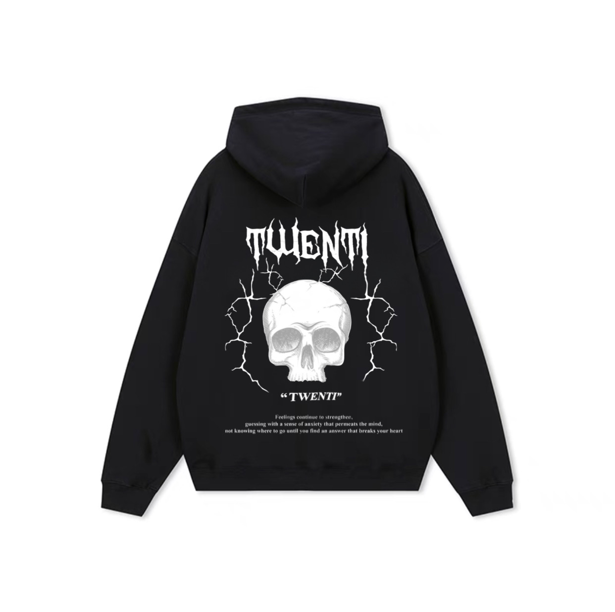 Áo hoodie twenti nỉ bông đầu lâu cá tính