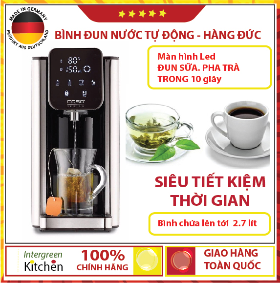[Trả góp 0%] Bình thuỷ CASO hàng Đức bảo hành 1 đổi 1 lỗi nhà sx- bình đun nước tự động trong 10s tiện hơn ấm siêu tốc đun theo tỉ lệ nước đã chọn