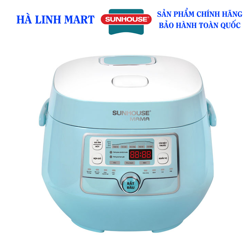 Nồi cơm điện tử sunhouse mama shd8852b - nồi cơm điện nhỏ 1l - bảo hành 24 tháng