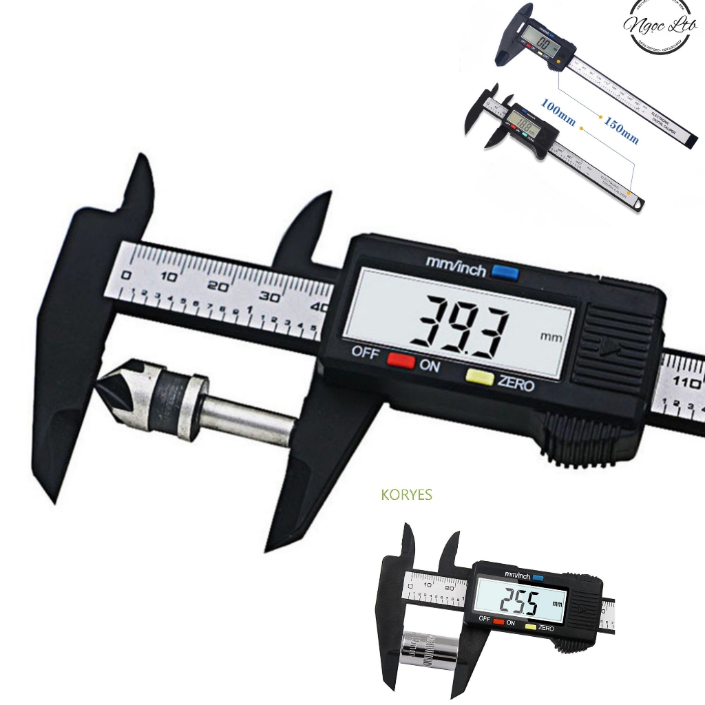Thước cặp điện tử loại tốt , thước kẹp điện tử thép không ghỉ siêu nhạy