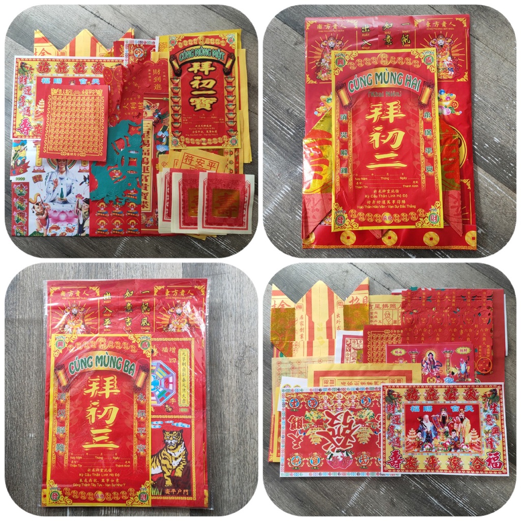 Bộ giấy cúng tết - loại đẹp