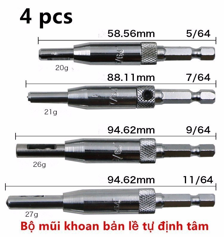 Mũi khoan bản lề chuôi lục giác