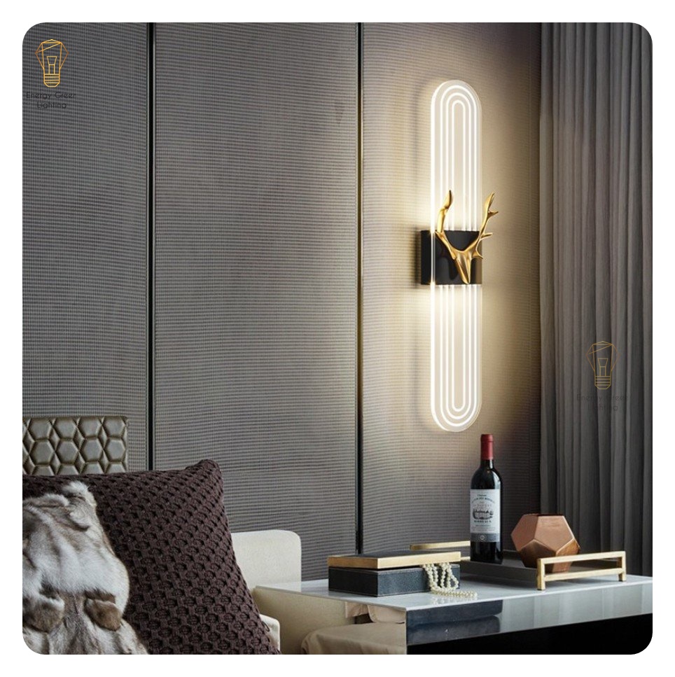 Đèn Gắn Tường Sừng Huơu DT-LJ40-60-80-100cm - 3 Chế Độ Ánh Sáng - Lộc Phát Decor Trang Trí Nội Thất - Bảo Hành 1 Năm - CÓ VIDEO