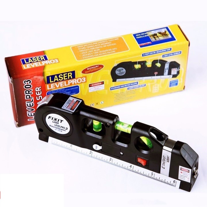THƯỚC THUỶ LAZER CÓ 4 CHỨC NĂNG TIỆN DỤNG. DIY166