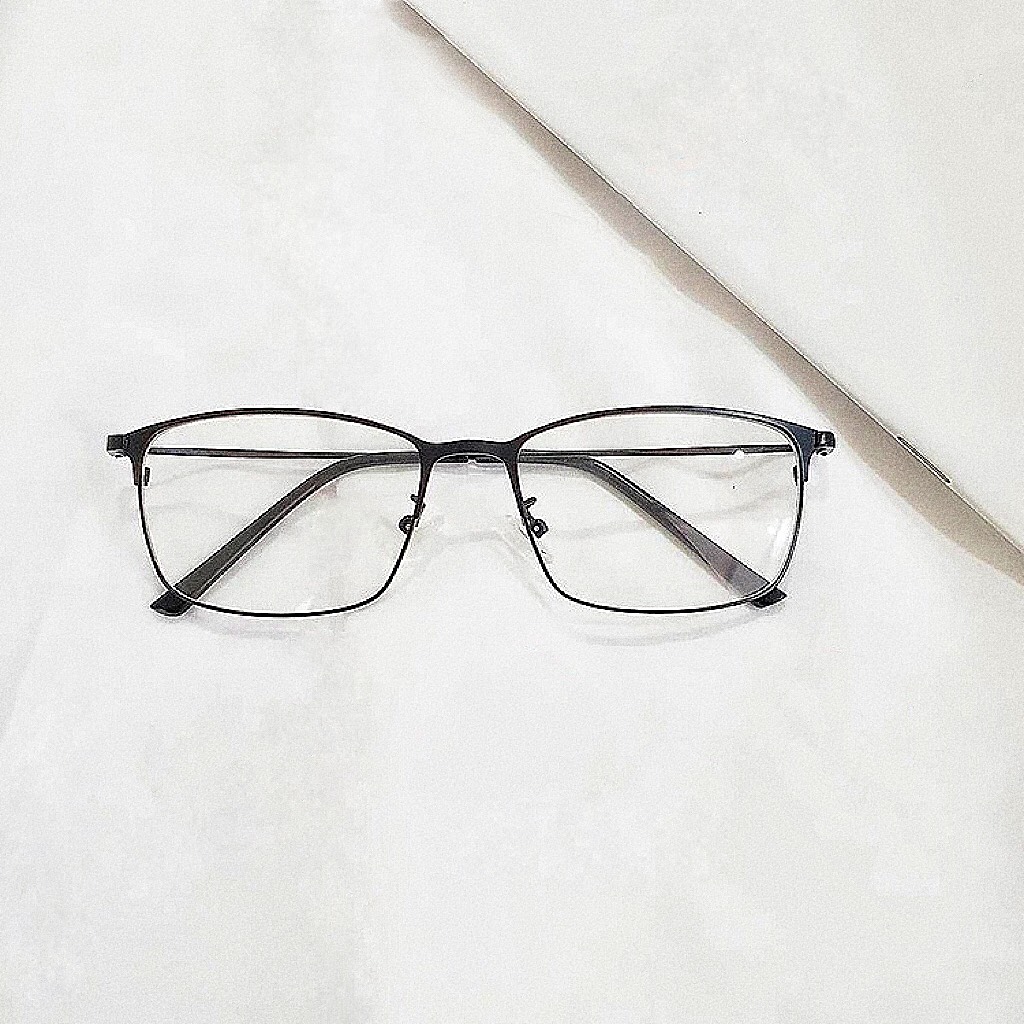 Mắt Kính Thời Trang Nam Nữ Chống Ánh Sáng Xanh Gọng Kính Mắt  Kim Loại Thay Được Tròng Cận