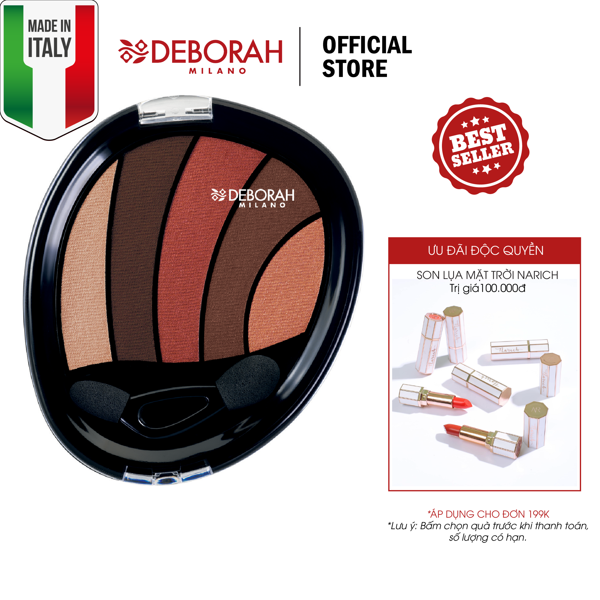 Phấn Mắt 5 Màu Deborah Perfect Smokey Eye Palette