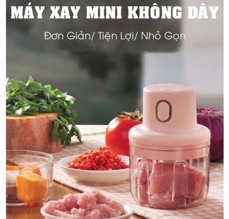 [HCM]DỤNG CỤ NGHIỀN ÉP TỎI INOX - MÁY XAY TỎI ỚT KÉO TAY PIN 45W ĐA NĂNG MÁY XAY MINI MÁY XAY SINH TỐ XAY THỊT ỚT GỪNG THỊT BĂM NHỎ GỌN TIỆN LỢI MỌI LÚC MỌI NƠI