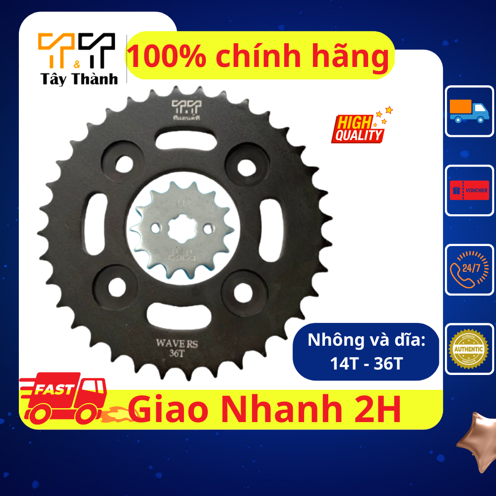 Nhông+dĩa xe Wave RS Wave RSX Future NEO nhong sen dia xe may nhong xích T&T- Tây thành Shop chuyên nhông sên dĩa