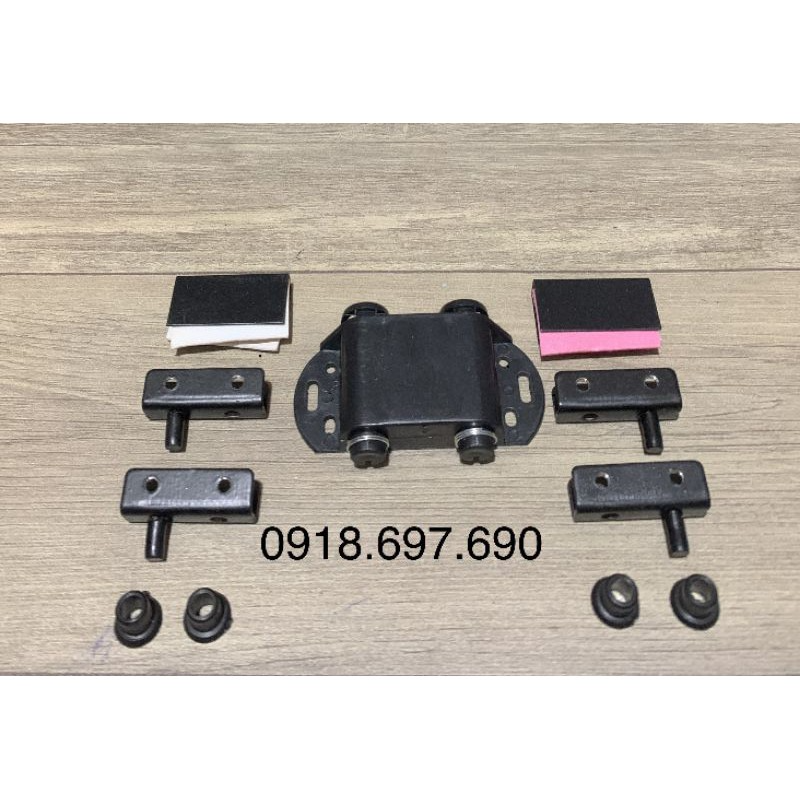 Bản lề cửa tủ kính nhấn kính 5mm - Shop Phụ Kiện Nhôm Kính