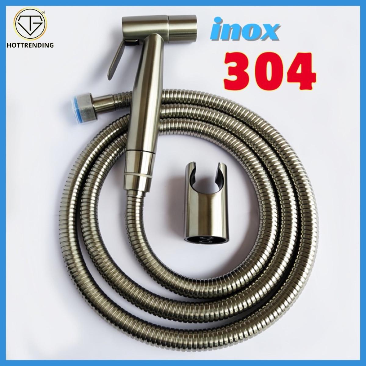 Bộ Vòi Xịt Vệ Sinh Inox 304 Áp Lực Mạnh Dây 1.2m Cho Bồn Cầu Toilet Nhà Tắm Phòng Vệ Sinh