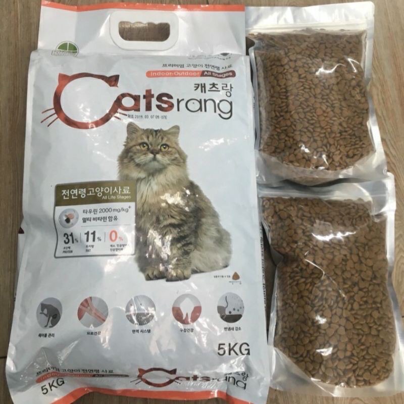 Thức Ăn Mèo Catsrang 1Kg(Túi Zip)