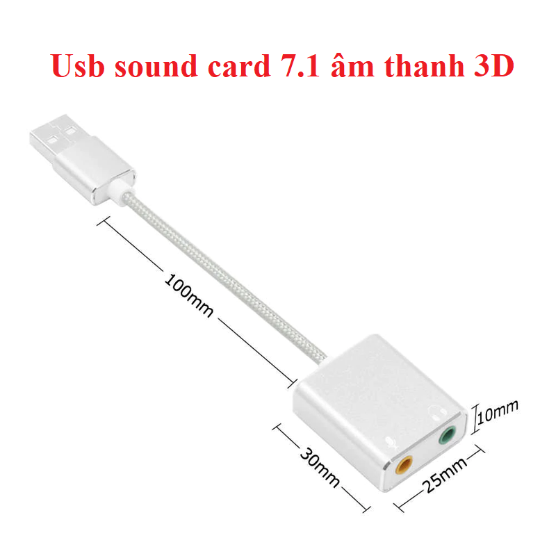 Usb sound card 7.1CH - Usb sound card 7.1 âm thanh 3D - Usb sound card 7.1