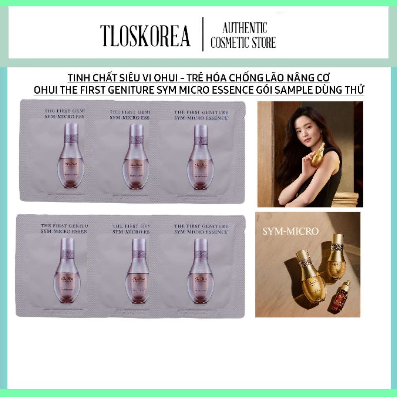 10 gói ohui the first geniture sym – micro essence gói sample siêu dưỡng chất cải thiện 3 tầng da