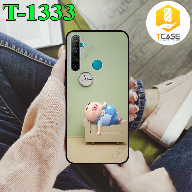 Ốp lưng Tcase dành cho Realme 6i in hình heo hồng dễ thương