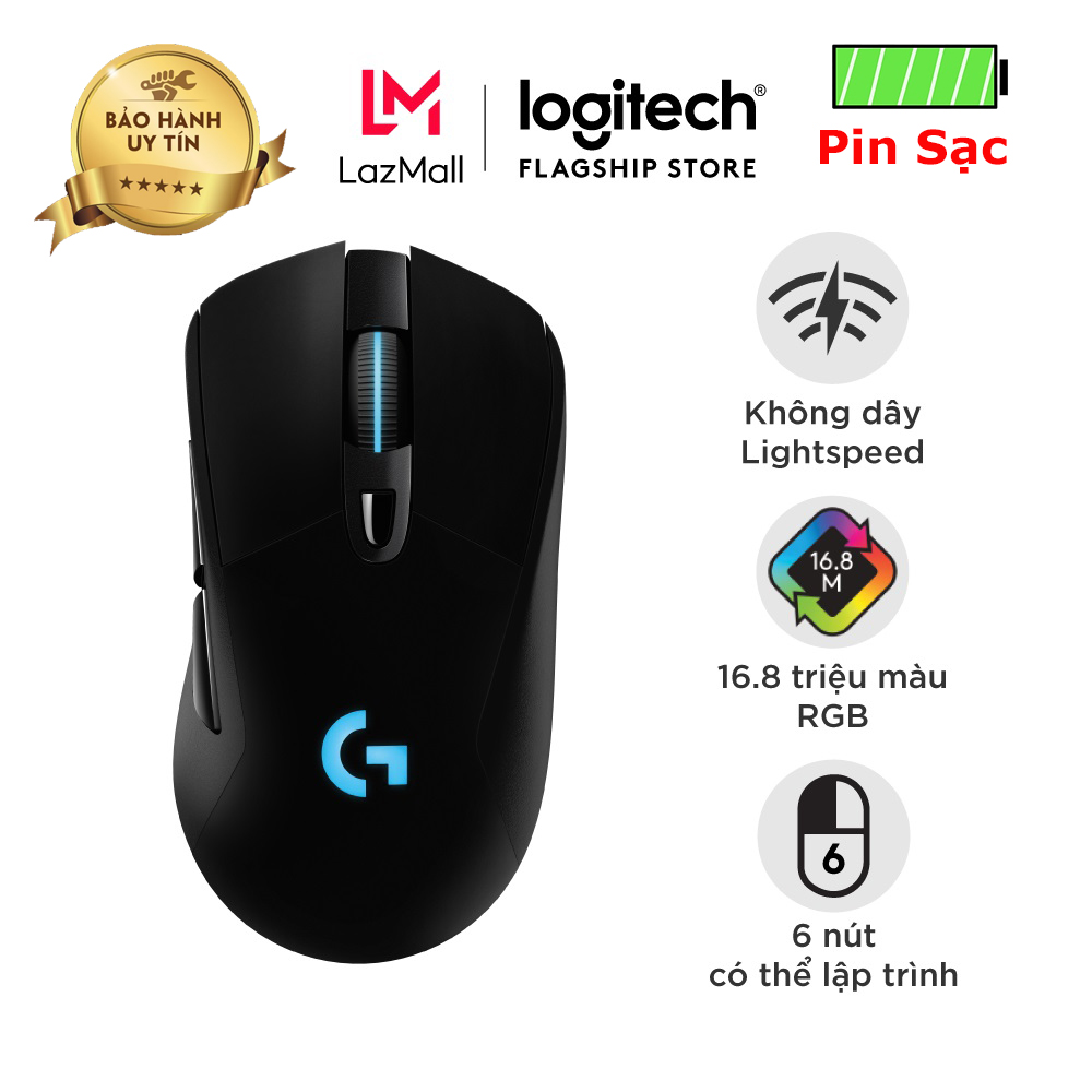 Chuột logitech g703 hero, chuột không dây logitech g703 wireless có led, pin sạc cao cấp. bảo hành 12 tháng