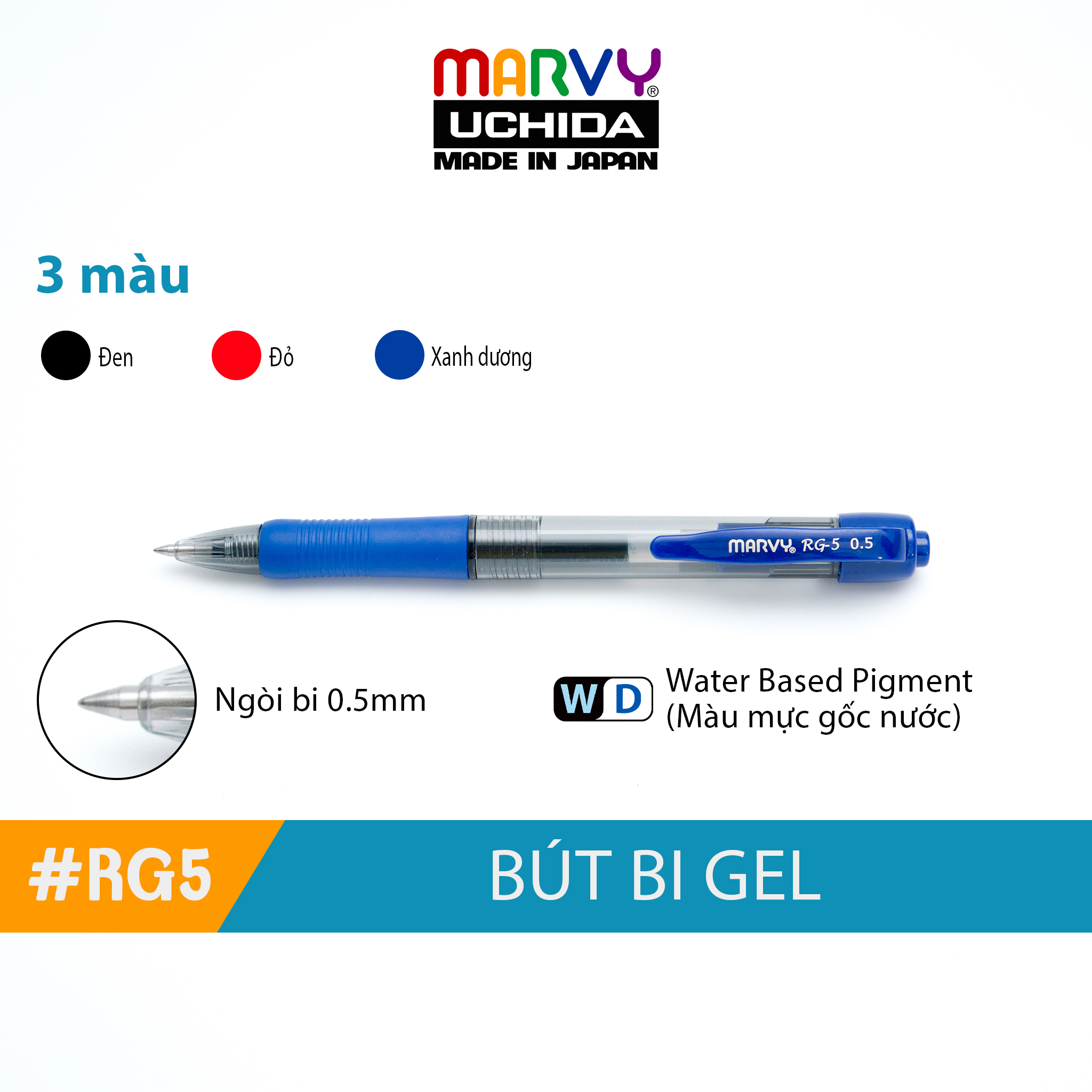 Viết gel marvy rg5