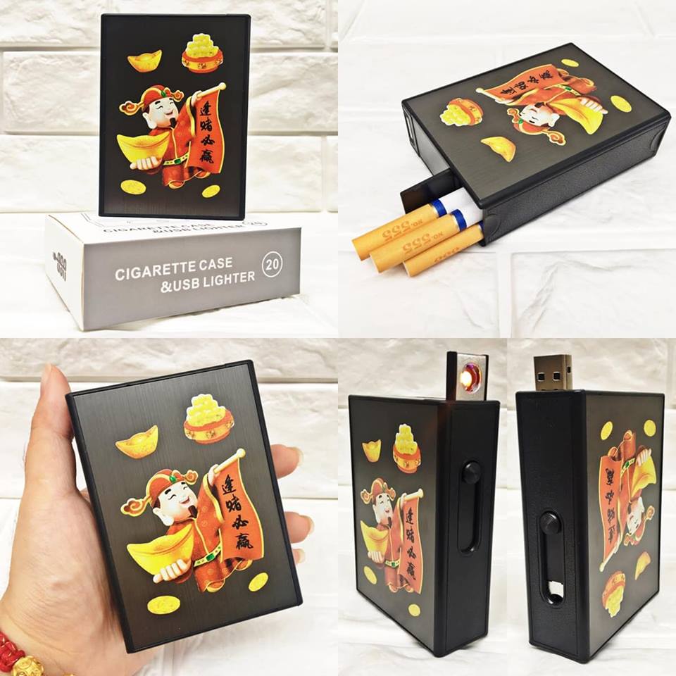 Hột quẹt điện kiêm hộp đựng 2in1