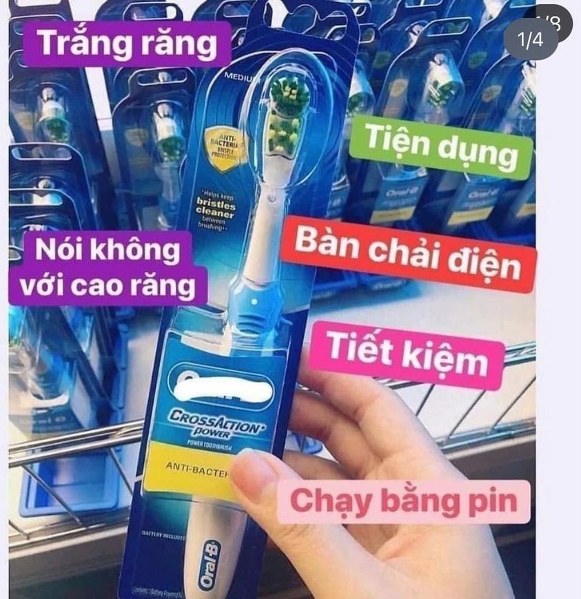 Bàn chải pin oral-b+2,2% phí lzd