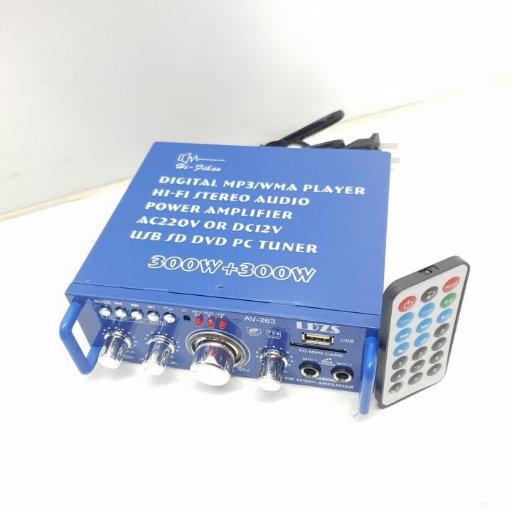Amply ldzs blj-253 12v/220v blutooth karaoke 300w x 300w