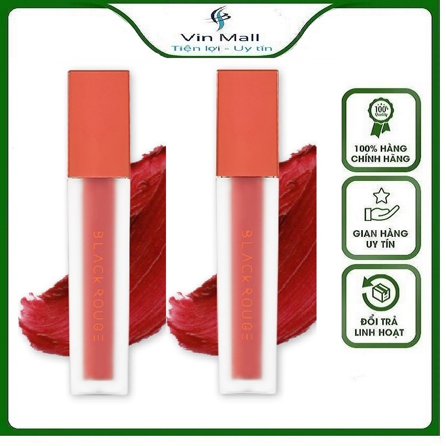 Bộ 2 Hộp Son Thỏi Siêu Lì Black Rouge Air Fit - Dưỡng Ẩm Siêu Lì Màu Sắc Thời Trang Lâu Trôi Mềm Mại - Mẫu mới