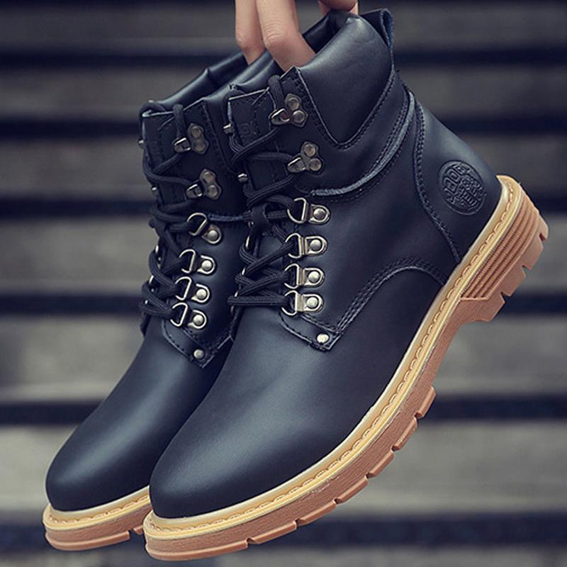 [HCM]Giày boot nam cổ caophong cách Hàn Quốcphối cùng khoá cài dây giầy cực ngầu-801