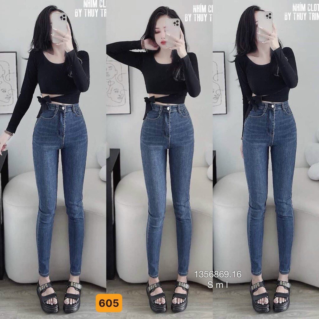 HOÀN TIỀN 15% - Quần jean nữ cao cấpchất liệu denimfrom chuẫnảnh thật shop tự chụp thời trang DIỄM NHI SHOP KV034