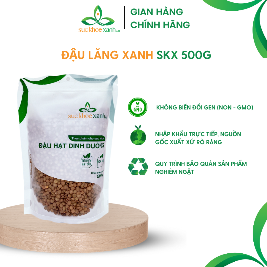 Đậu lăng xanh Argentina 500g/túi