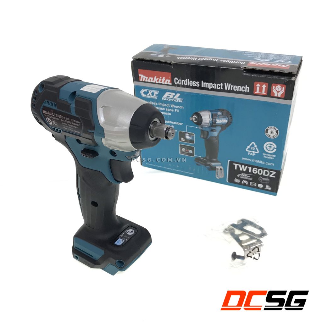 Máy siết bu lông 9.5mm dùng pin 12vmax makita tw160dz