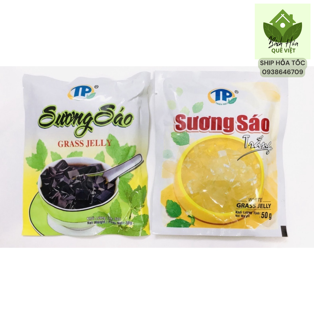 Bột Sương Sáo Đen Trắng Thuận Phát Black Grass Jelly Gói 50g