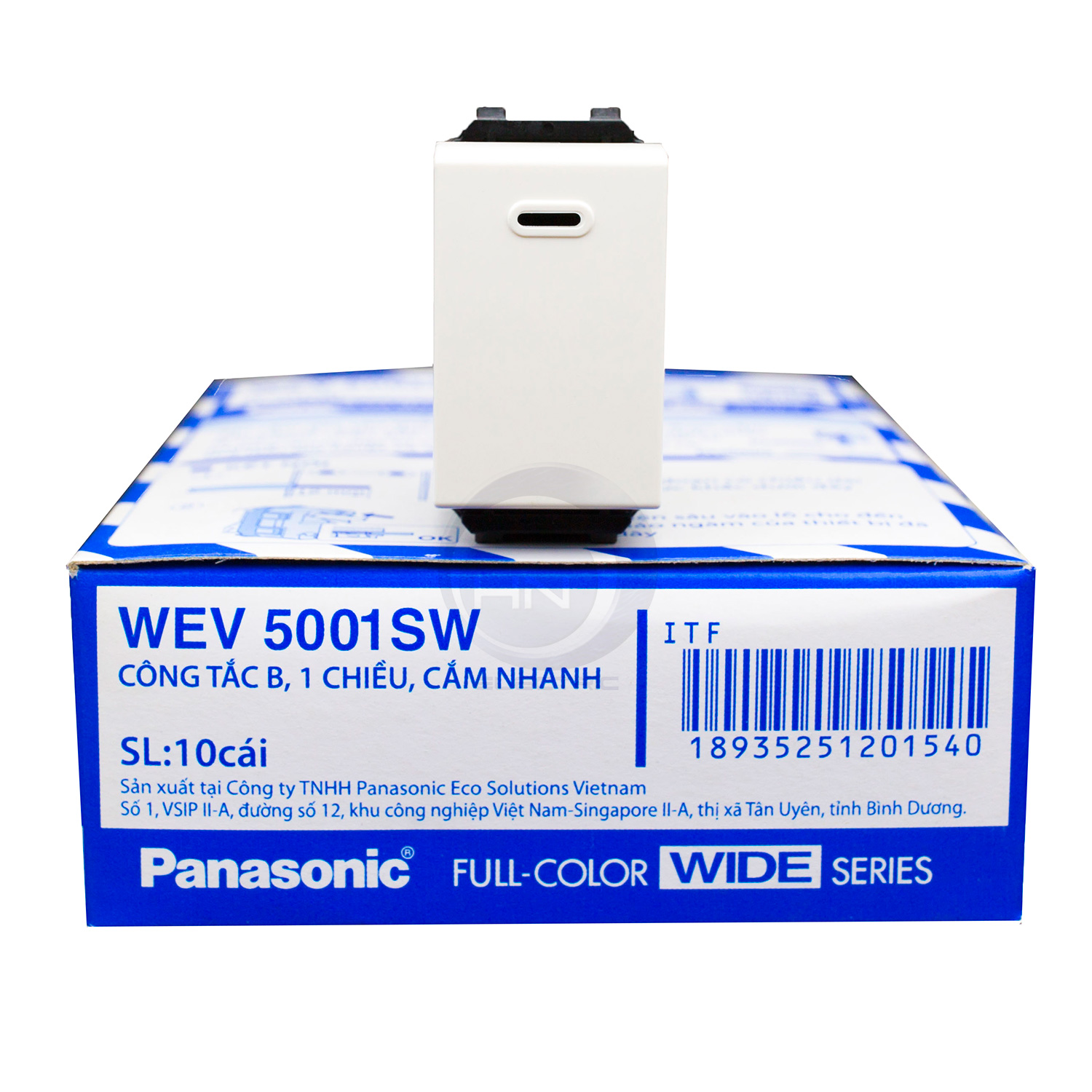 CÔNG TẮC ĐƠN 1 CHIỀU PANASONIC WIDE - WEV5001SW ( 10 cái hộp/hạt lớn )