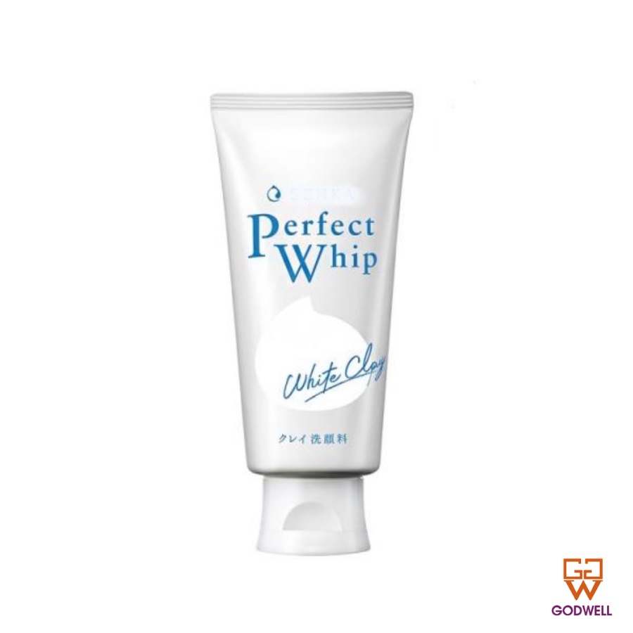 Sữa rửa mặt đất sét trắng senka senka perfect whip white clay face wash 120g