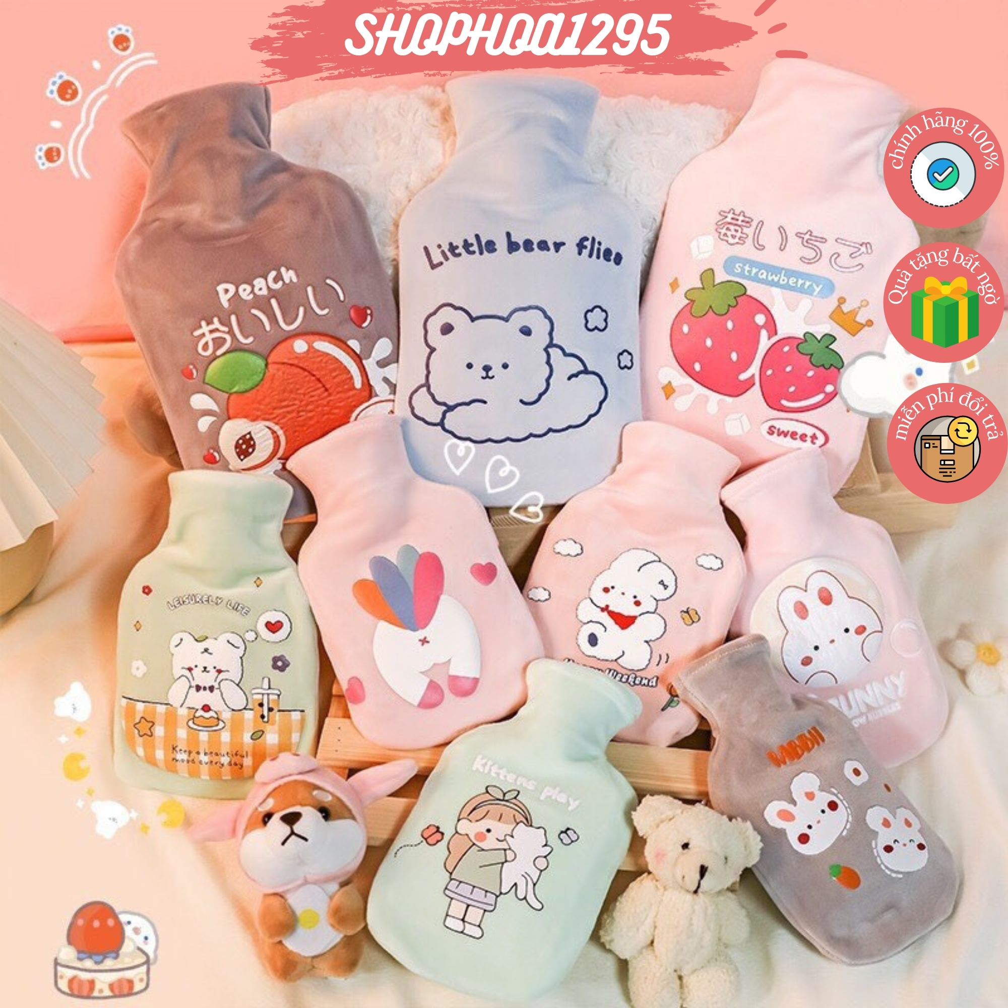 [HCM][Lấy mã giảm thêm 30%Túi Chườm Nóng Lạnh Đa Năng 350ml chọn mẫu Túi Chườm Ấm bụng  túi chườm nóng đau bụng túi chườm bụng hiệu quả túi giữ nhiệt. túi sưởi giữ ấm