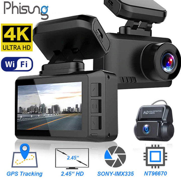 Camera hành trình ô tô G3, thương hiệu cao cấp Phisung Chất lượng video 4K
