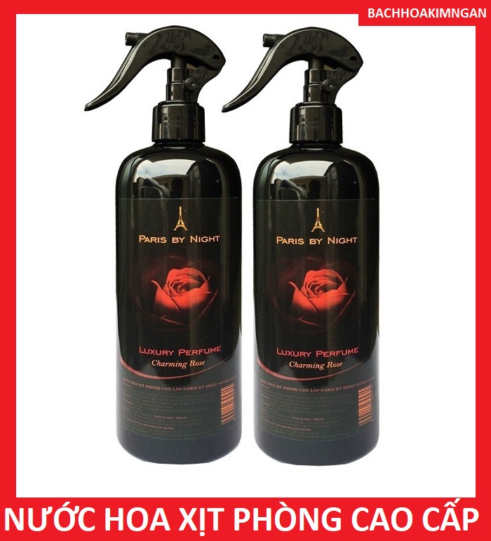 [HCM]Bộ 2 Chai Nước hoa cao cấp xịt phòng khử mùi Paris by night 500ml BHKN481
