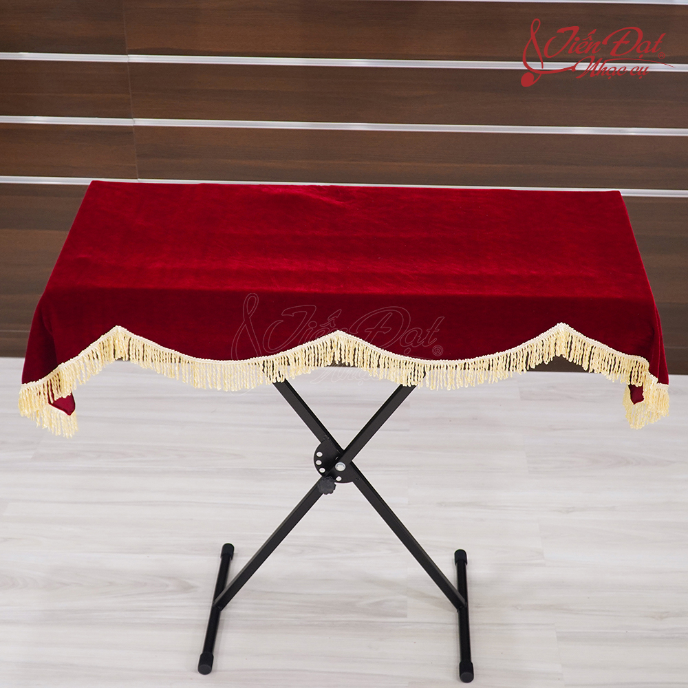 Khăn Phủ Đàn Organ Vải Nhung Màu Đỏ Cao Cấp, Bảo Vệ Đàn, Chống Bụi Bẩn KO-01, KO-02