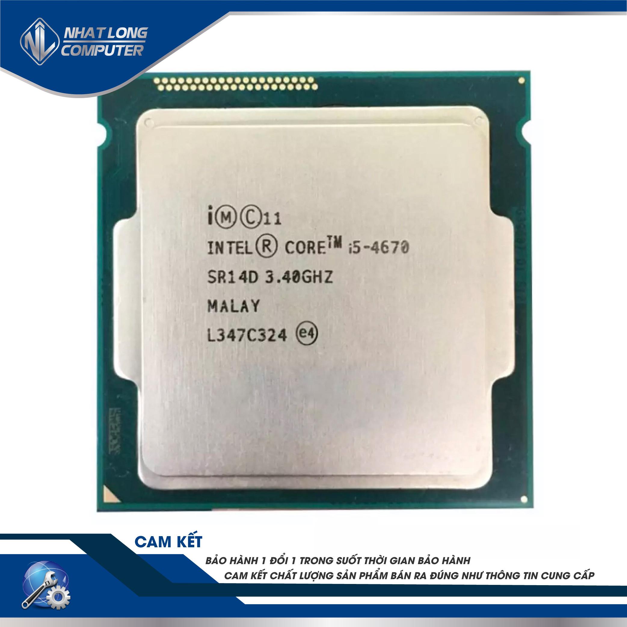 Cpu bộ vi xử lý intel i5 4670 3.4 ghz/1150