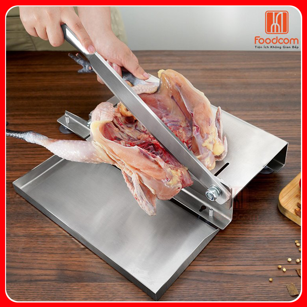  Máy chặt thịt gà đa năng FOODCOM Dao chặt xương thái thịt đông lạnh rau củ quả chính hãng thông minh tiện dụng 