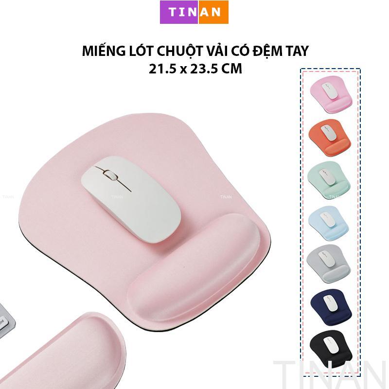  Miếng Lót Chuột VẢI CÓ ĐỆM CỔ TAY Đế Chống Trượt Mousepad Mềm Dày 21.5 x 23.5 cm 
