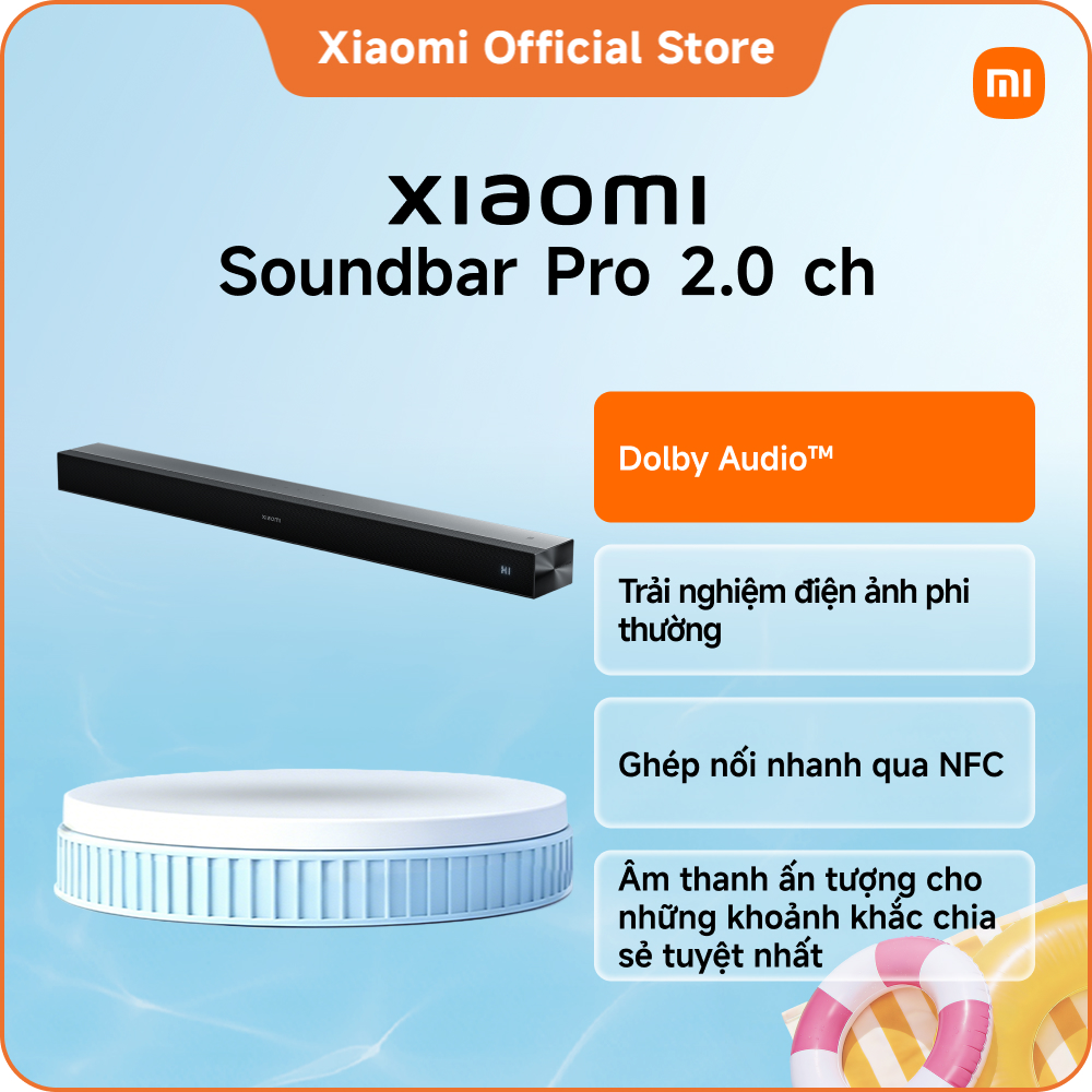 [New] Xiaomi Soundbar Pro 2.0 | Dolby Audio™ | Trải nghiệm điện ảnh phi thường | Ghép nối nhanh qua NFC | Âm thanh ấn tượng cho những khoảnh khắc chia sẻ tuyệt nhất
