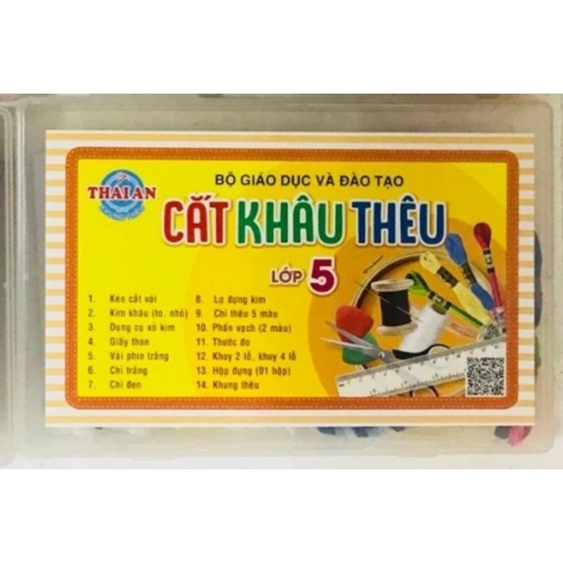 Cắt khâu thêu lớp 5.