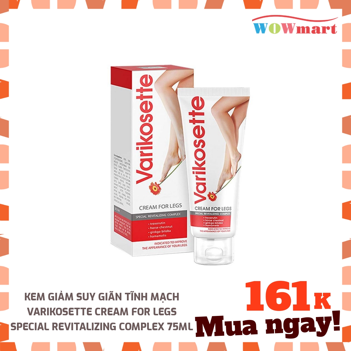 Kem giảm suy giãn tĩnh mạch Varikosette Cream For Legs Special Revitalizing Complex 75ml