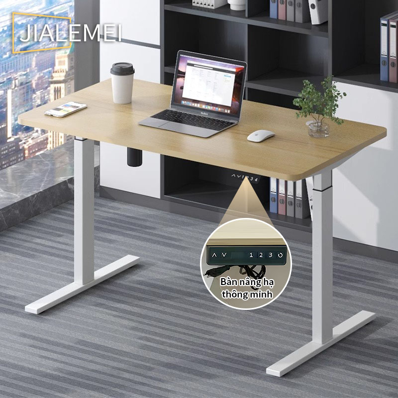 Bàn làm việc tại nhà chân sắt thông minh có thể nâng lên hạ xuống được trang bị sơn tĩnh điện,Dễ dàng nâng hạ, thiết kế phù hợp với mọi lứa tuổi.